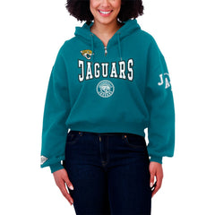 Jacksonville Jaguars WEAR by Erin Andrews Women's Patch Quarter-Zip Pullover Hoodie