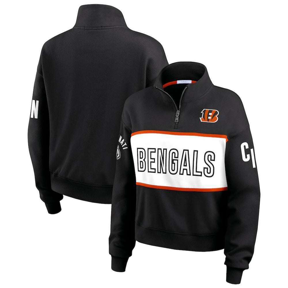 Cincinnati Bengals WEAR by Erin Andrews Women's Quarter-Zip Jacket