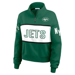 New York Jets WEAR by Erin Andrews Women's Quarter-Zip Jacket