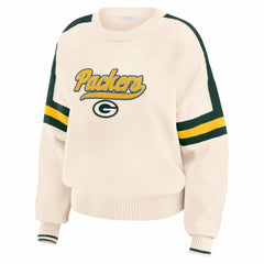 Green Bay Packers WEAR by Erin Andrews Women's Stripe Pullover Sweater