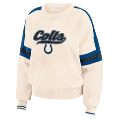 Indianapolis Colts WEAR by Erin Andrews Women's Stripe Pullover Sweater