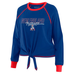 New England Patriots WEAR by Erin Andrews Women's Tie-Front Long Sleeve T-Shirt