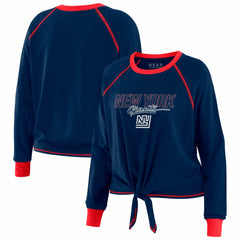 New York Giants WEAR by Erin Andrews Women's Tie-Front Long Sleeve T-Shirt
