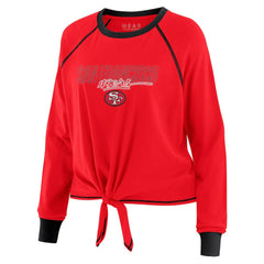San Francisco 49ers WEAR by Erin Andrews Women's Tie-Front Long Sleeve T-Shirt