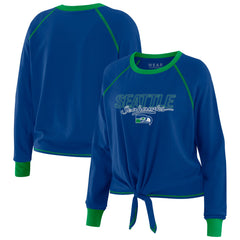 Seattle Seahawks WEAR by Erin Andrews Women's Tie-Front Long Sleeve T-Shirt