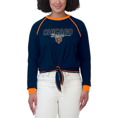 Chicago Bears WEAR by Erin Andrews Women's Tie-Front Long Sleeve T-Shirt