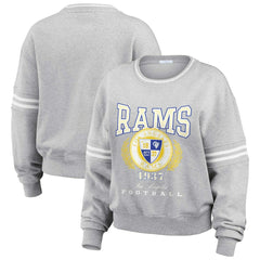 Los Angeles Rams WEAR by Erin Andrews Women's Cropped Pullover Sweatshirt