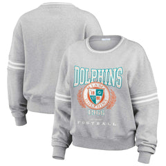 Miami Dolphins WEAR by Erin Andrews Women's Cropped Pullover Sweatshirt