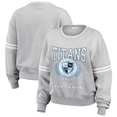 Tennessee Titans WEAR by Erin Andrews Women's Cropped Pullover Sweatshirt