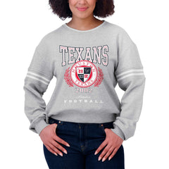 Houston Texans WEAR by Erin Andrews Women's Cropped Pullover Sweatshirt