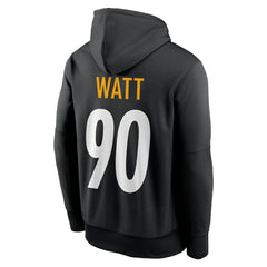 Pittsburgh Steelers Nike T.J. Watt Player Name & Number Therma Hoodie