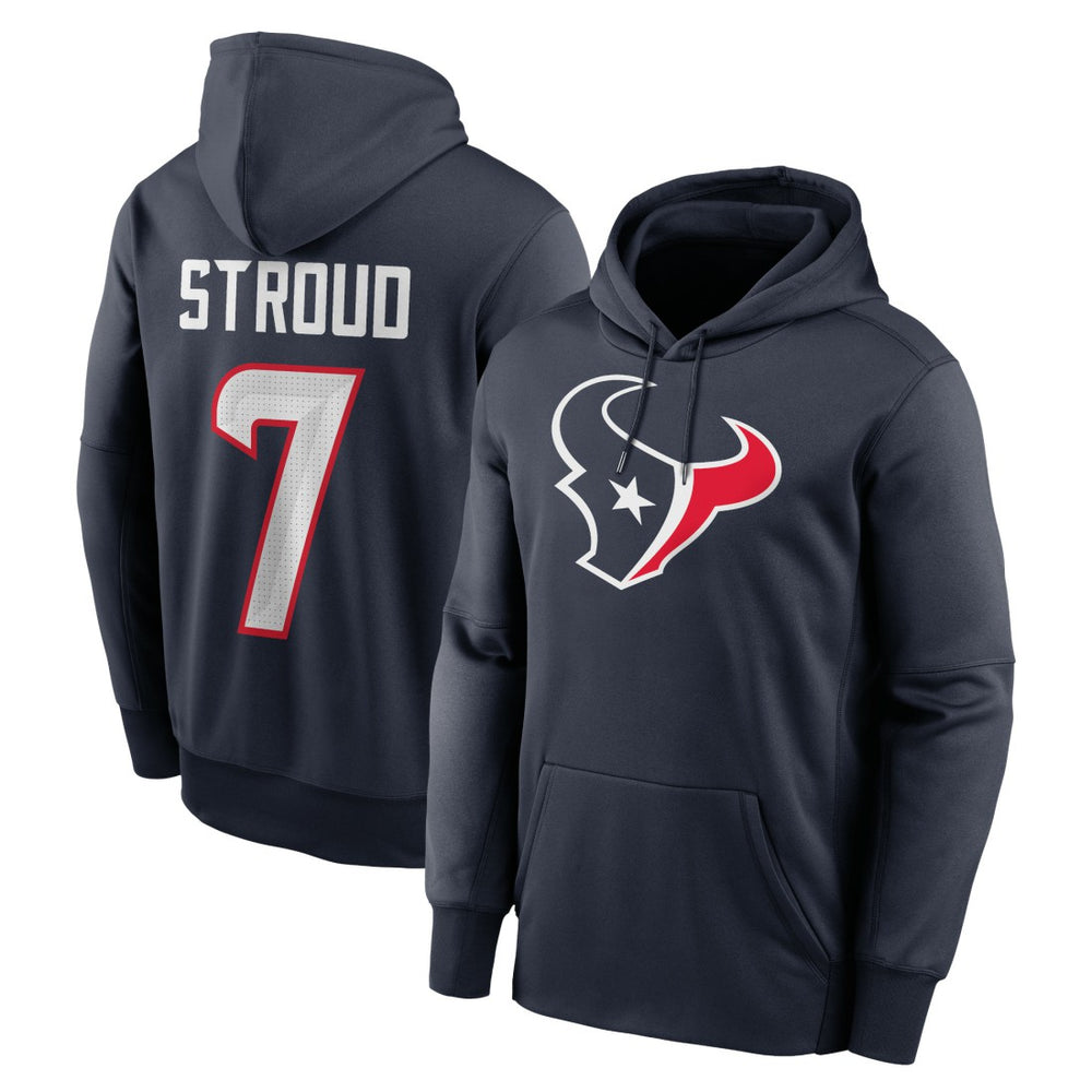 Houston Texans Nike C.J. Stroud Player Name & Number Therma Hoodie