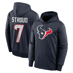Houston Texans Nike C.J. Stroud Player Name & Number Therma Hoodie