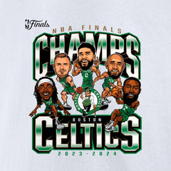 Boston Celtics 2024 NBA Finals Champions Pull Up Jumper Caricature T-Shirt Discount