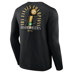 Boston Celtics 2024 NBA Finals Champions Fade Away Jumper Roster Signature Long Sleeve T-Shirt On Sale