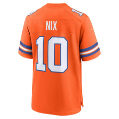 Denver Broncos Nike Bo Nix Mile High Collection 1977 Throwback Player Game Jersey