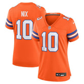Denver Broncos Nike Bo Nix Women's Mile High Collection 1977 Throwback Player Game Jersey