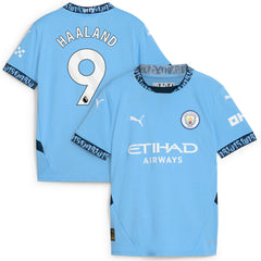 Erling Haaland Manchester City Youth 2024/25 Home Replica Player Jersey Light Blue - Puma