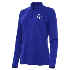 Kansas City Royals Antigua Women's Reprocess Quarter-Zip Top - Royal | MLB On Sale