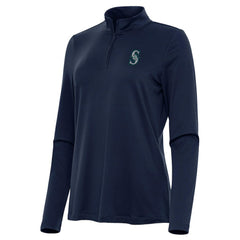 Seattle Mariners Antigua Women's Reprocess Quarter-Zip Top - Navy | MLB Discount