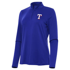 Texas Rangers Antigua Women's Reprocess Quarter-Zip Top - Royal | MLB Shop