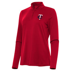 Minnesota Twins Antigua Women's Reprocess Quarter-Zip Top - Red | MLB Sale