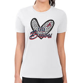 Atlanta Braves G-III 4Her by Carl Banks Women's Super-Slim Fit Lightweight Leopard Heart T-Shirt | MLB Outlet
