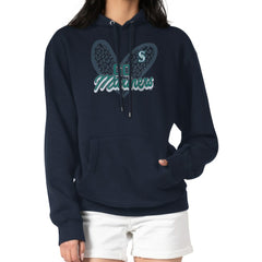 Seattle Mariners G-III 4Her by Carl Banks Women's Leopard Heart Pullover Hoodie | MLB On Sale