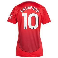 Marcus Rashford Manchester United Women's 2024/25 Home Replica Player Jersey Red - Adidas