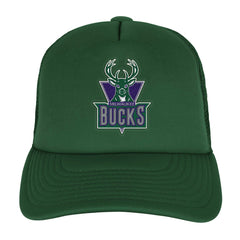 Milwaukee Bucks Youth Core Evergreen Trucker Adjustable Hat New