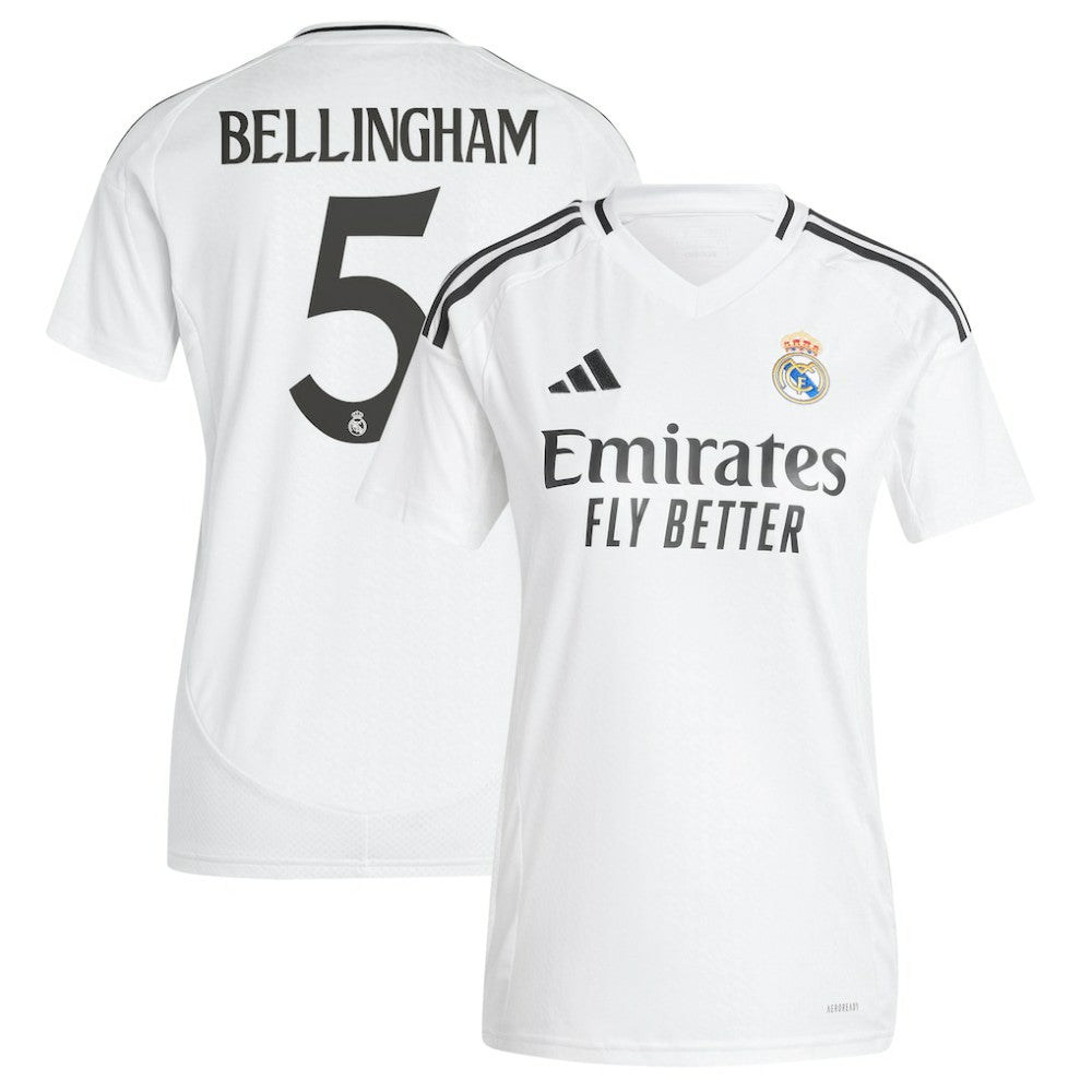 Jude Bellingham Real Madrid Women's 2024/25 Home Replica Player Jersey White - Adidas