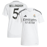 Jude Bellingham Real Madrid Women's 2024/25 Home Replica Player Jersey White - Adidas