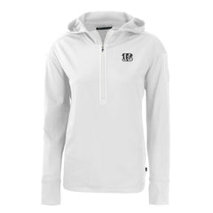 Cincinnati Bengals Cutter & Buck Women's Daybreak Eco Recycled Half-Zip Hoodie