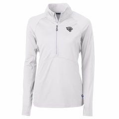 Jacksonville Jaguars Cutter & Buck Women's Adapt Eco Knit Stretch Recycled Raglan Half-Zip Top