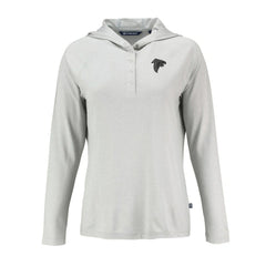 Atlanta Falcons Cutter & Buck Women's Coastline Epic Comfort Eco Recycled Long Sleeve Hoodie T-Shirt