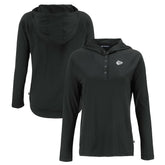 Kansas City Chiefs Cutter & Buck Women's Coastline Epic Comfort Eco Recycled Long Sleeve Hoodie T-Shirt