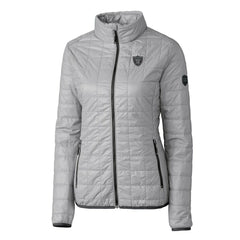 Las Vegas Raiders Cutter & Buck Women's Rainier PrimaLoft Eco Insulated Full-Zip Puffer Jacket