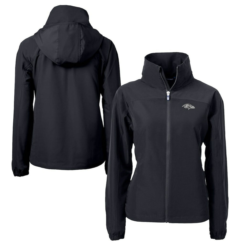Baltimore Ravens Cutter & Buck Women's Charter Eco Recycled Full-Zip Hoodie Jacket