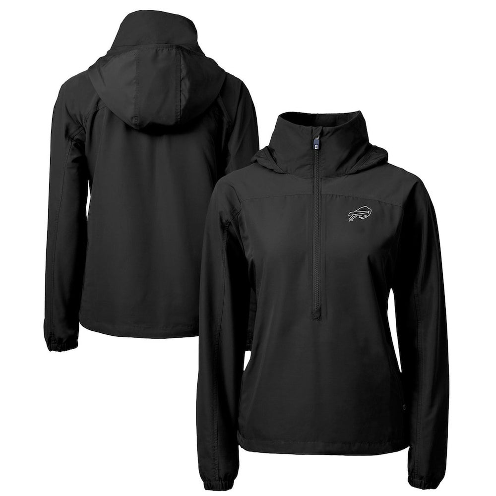 Buffalo Bills Cutter & Buck Women's Charter Eco Recycled Half-Zip Hoodie Anorak Jacket