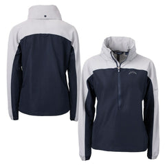 Los Angeles Chargers Cutter & Buck Women's Charter Eco Recycled Half-Zip Hoodie Anorak Jacket