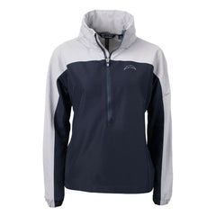Los Angeles Chargers Cutter & Buck Women's Charter Eco Recycled Half-Zip Hoodie Anorak Jacket