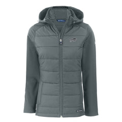 Buffalo Bills Cutter & Buck Women's Evoke Hybrid Eco Softshell Recycled Full-Zip Hoodie Jacket