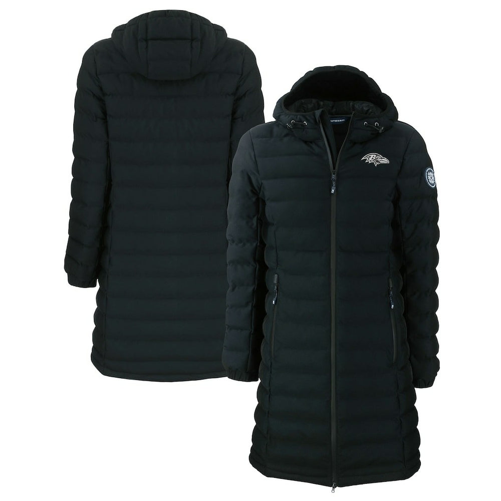 Baltimore Ravens Cutter & Buck Women's Mission Ridge Repreve Eco Insulated Full-Zip Hoodie Long Puffer Jacket