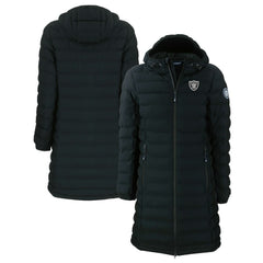 Las Vegas Raiders Cutter & Buck Women's Mission Ridge Repreve Eco Insulated Full-Zip Hoodie Long Puffer Jacket