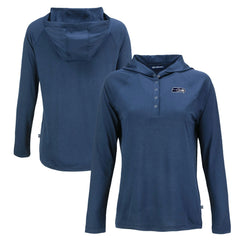 Seattle Seahawks Cutter & Buck Women's Coastline Epic Comfort Eco Recycled Long Sleeve Hoodie T-Shirt