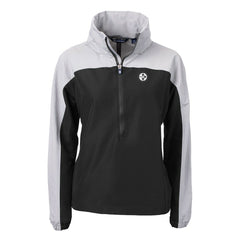 Pittsburgh Steelers Cutter & Buck Women's Charter Eco Recycled Half-Zip Hoodie Anorak Jacket