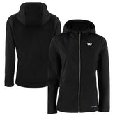 Washington Commanders Cutter & Buck Women's Evoke Eco Softshell Recycled Full-Zip Hoodie Jacket