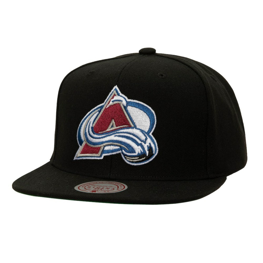 Colorado Avalanche Mitchell & Ness Core Top Spot Snapback Hat Discount