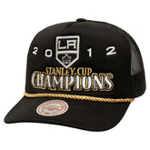 Los Angeles Kings Mitchell & Ness SOUL Collection Golden Stanley Cup Champions Trucker Adjustable Hat For Sale