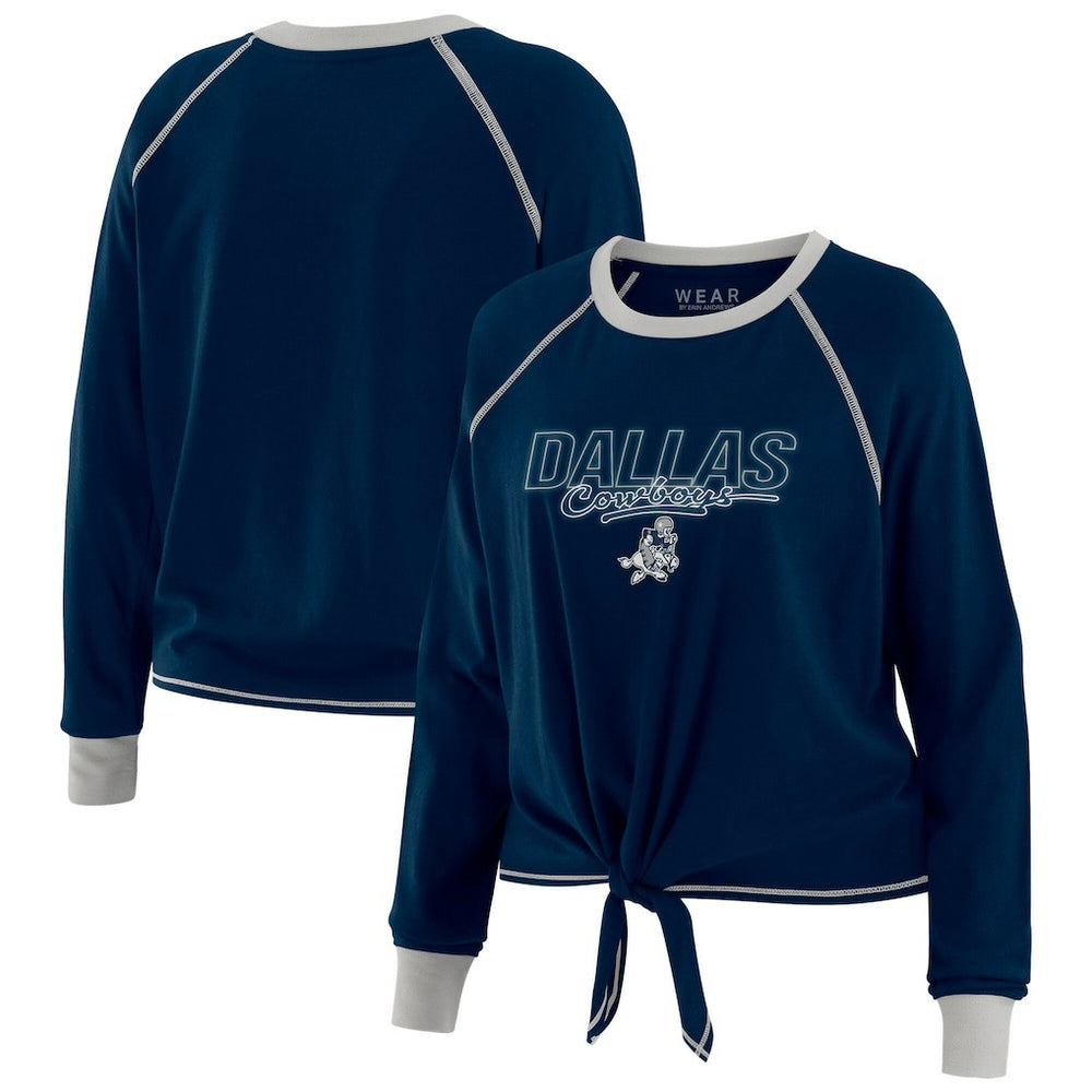 Dallas Cowboys WEAR by Erin Andrews Women's Tie-Front Long Sleeve T-Shirt